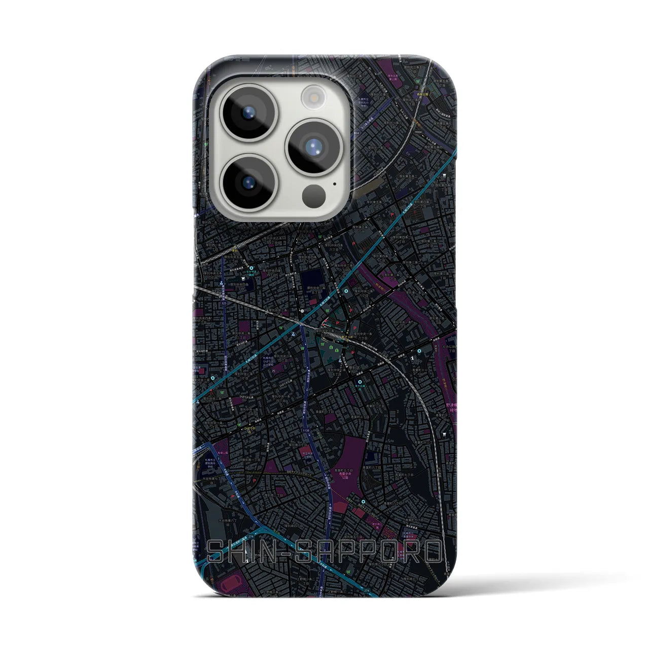 【新札幌(北海道)】地図柄iPhoneケース(バックカバータイプ)