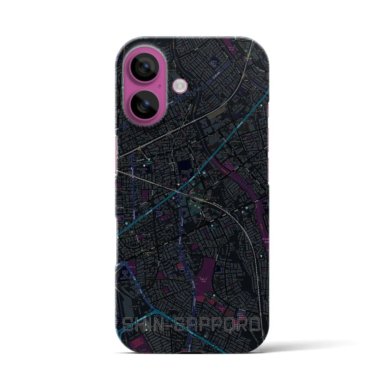 【新札幌(北海道)】地図柄iPhoneケース(バックカバータイプ)