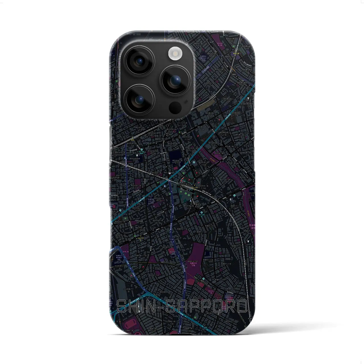 【新札幌(北海道)】地図柄iPhoneケース(バックカバータイプ)