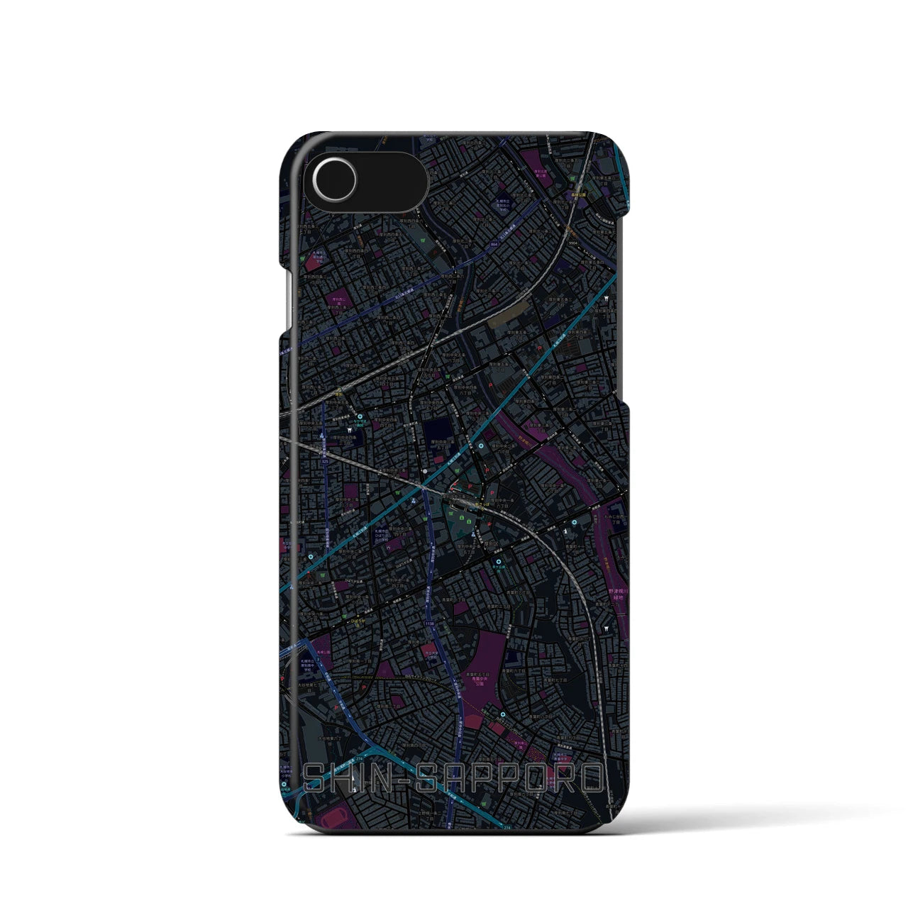 【新札幌(北海道)】地図柄iPhoneケース(バックカバータイプ)