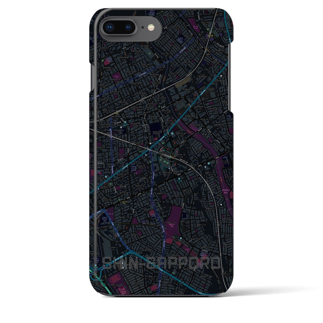 【新札幌(北海道)】地図柄iPhoneケース(バックカバータイプ)