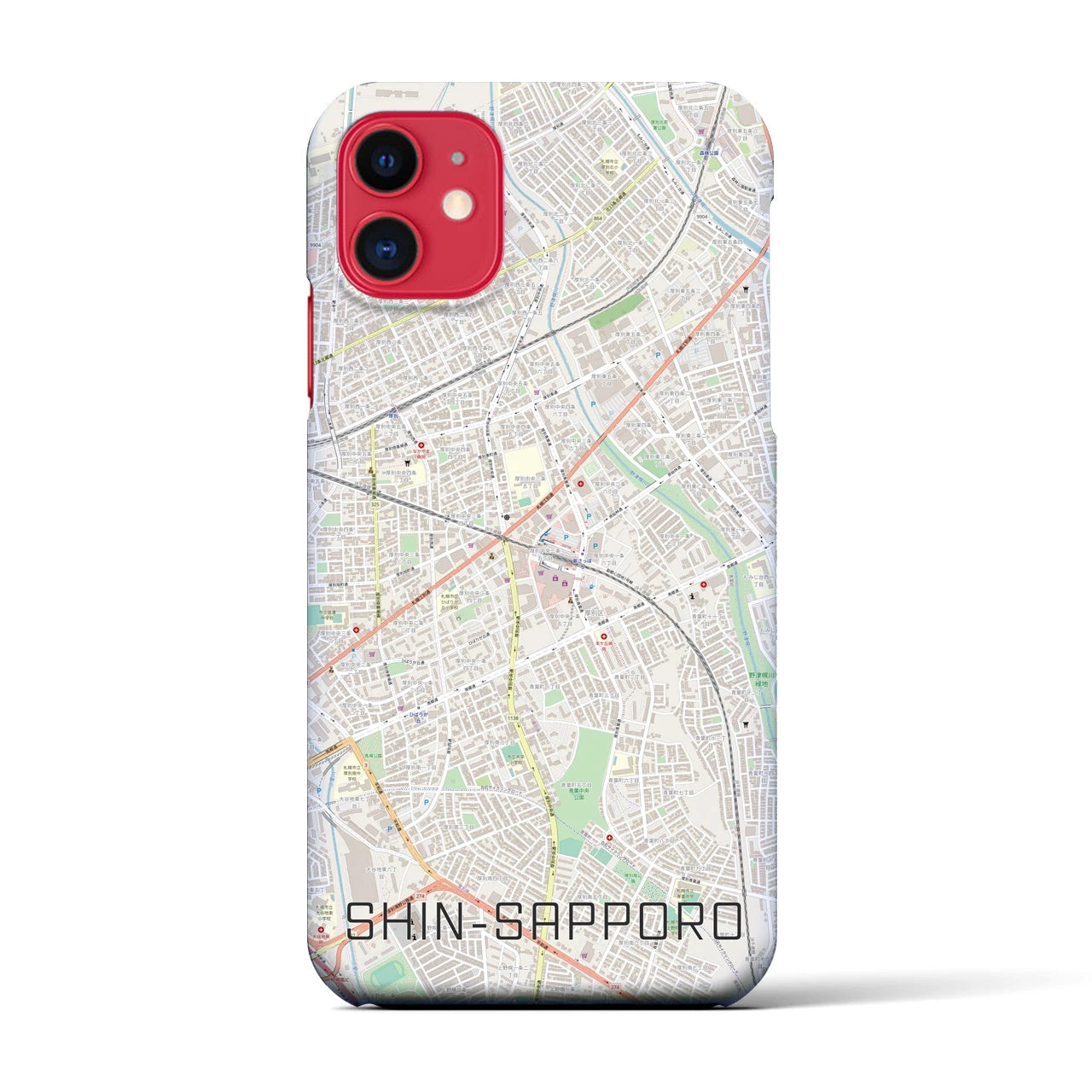 【新札幌(北海道)】地図柄iPhoneケース(バックカバータイプ)