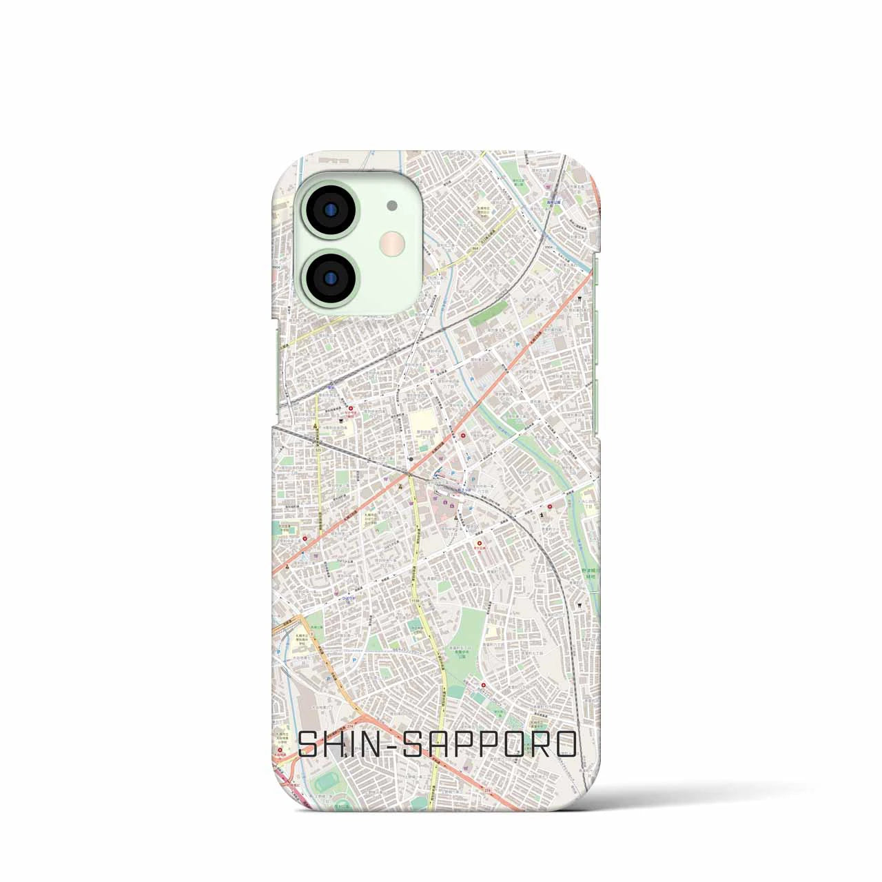 【新札幌(北海道)】地図柄iPhoneケース(バックカバータイプ)