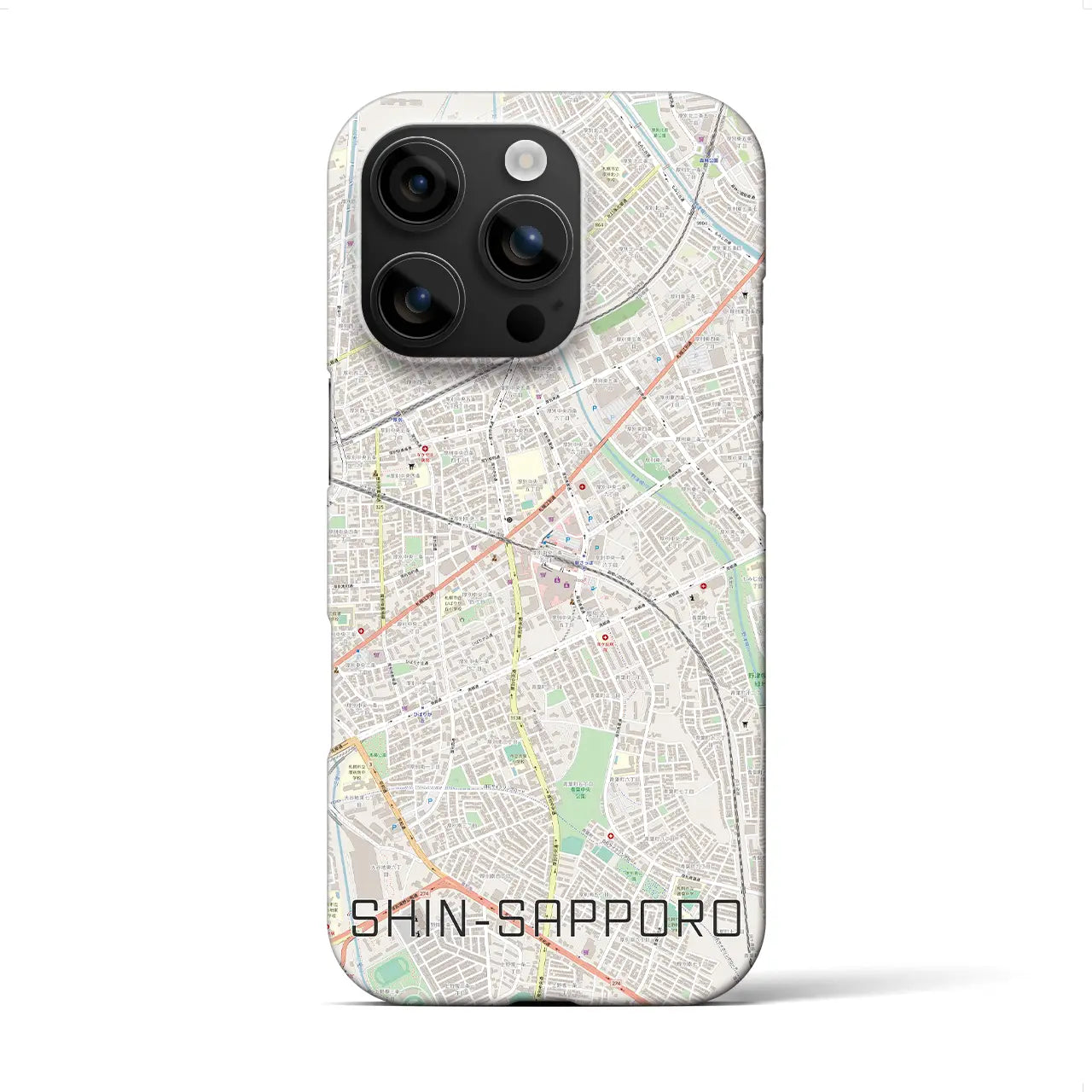 【新札幌(北海道)】地図柄iPhoneケース(バックカバータイプ)