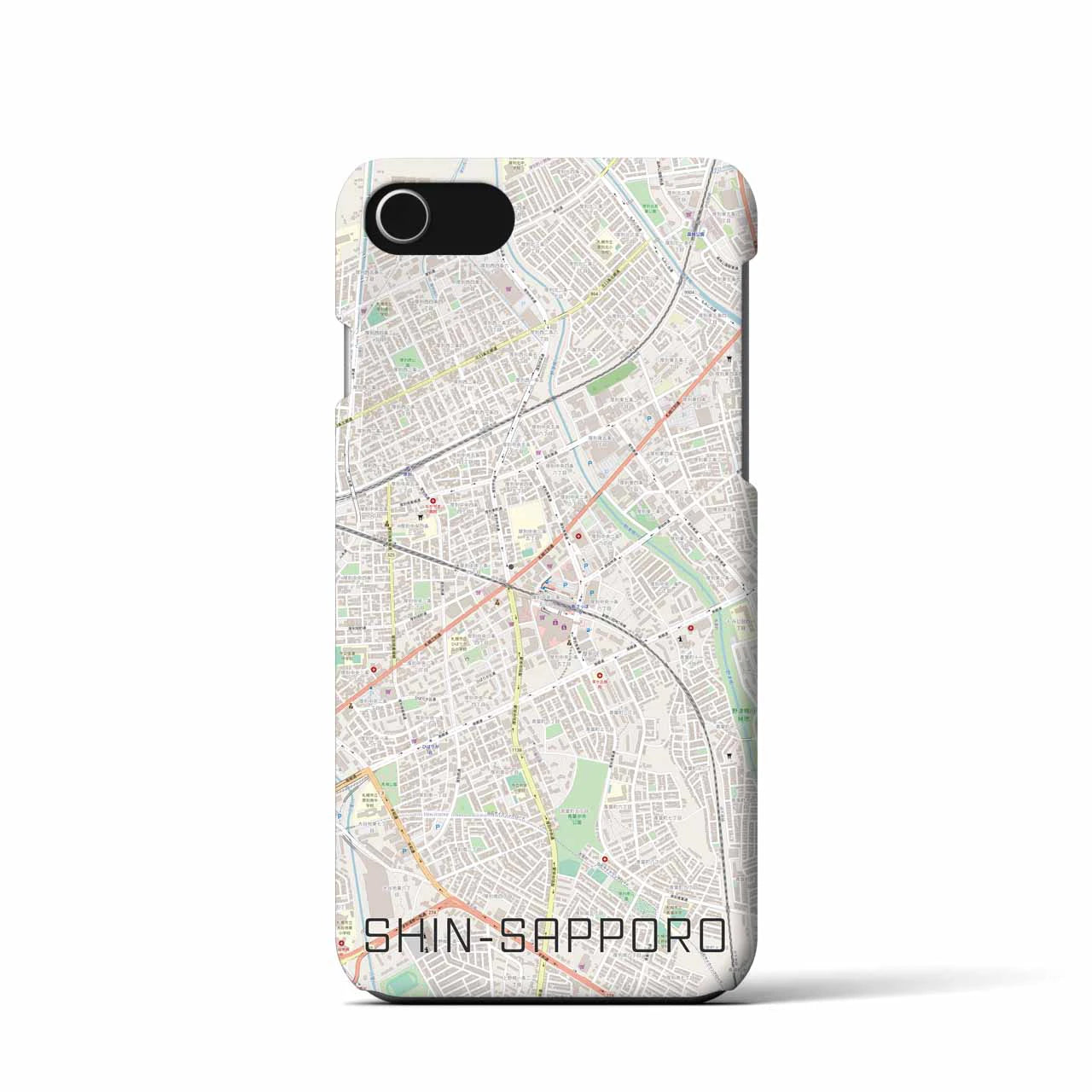 【新札幌(北海道)】地図柄iPhoneケース(バックカバータイプ)
