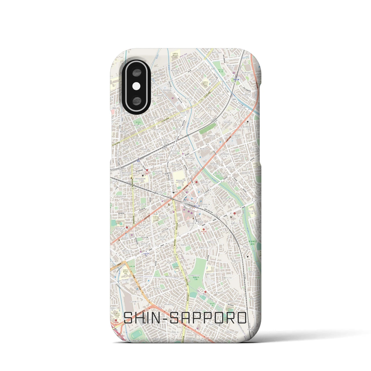 【新札幌(北海道)】地図柄iPhoneケース(バックカバータイプ)