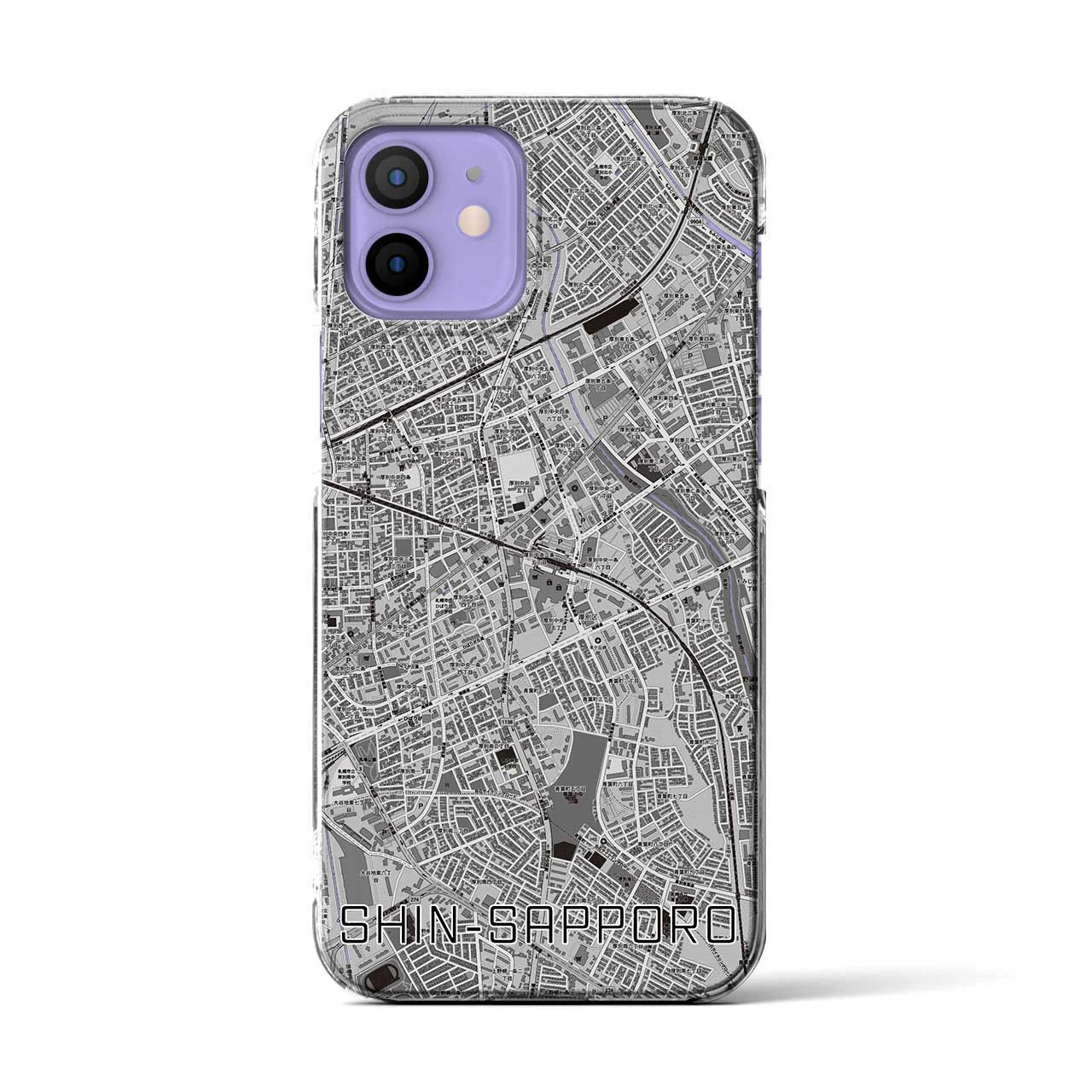 【新札幌(北海道)】地図柄iPhoneケース(クリアタイプ)