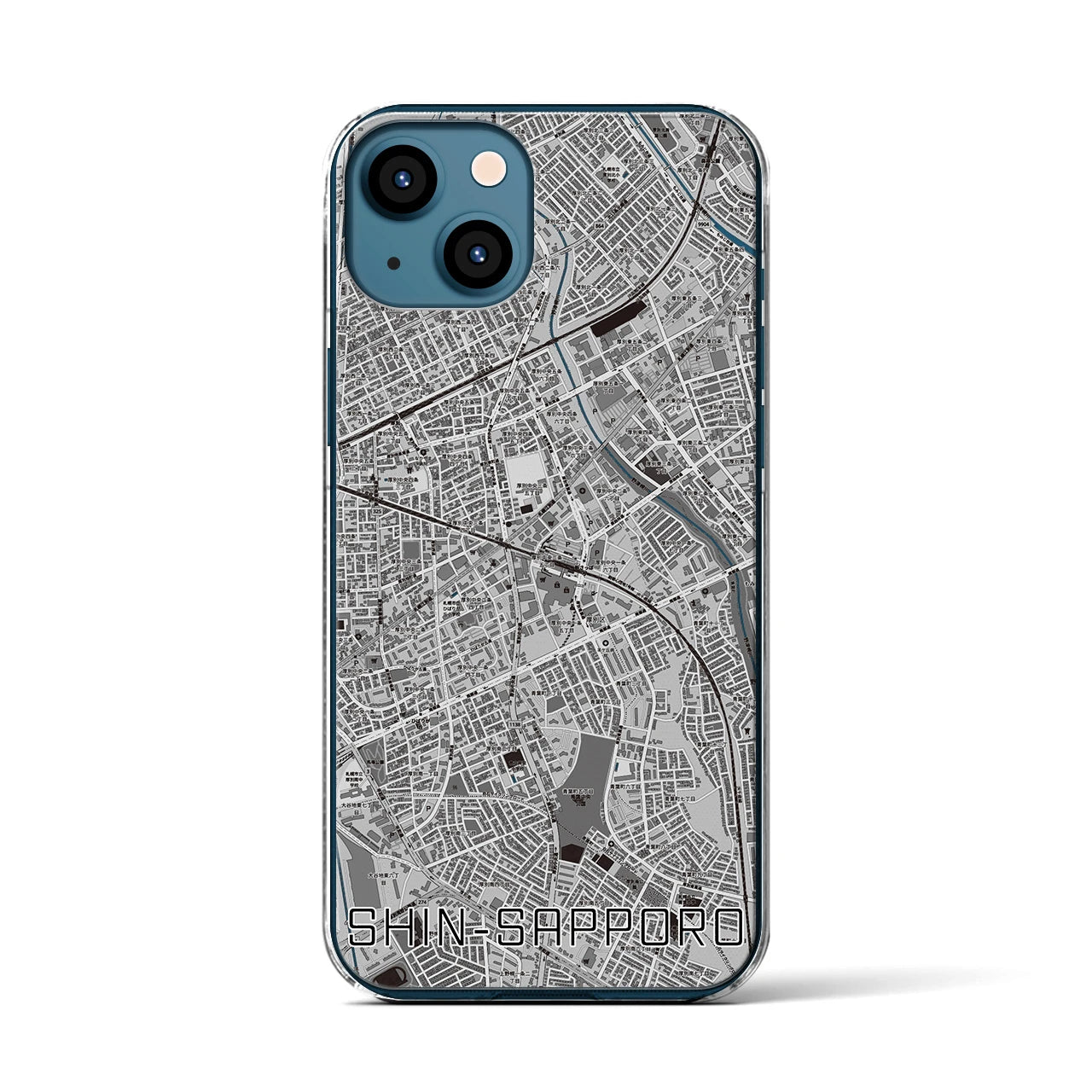 【新札幌(北海道)】地図柄iPhoneケース(クリアタイプ)