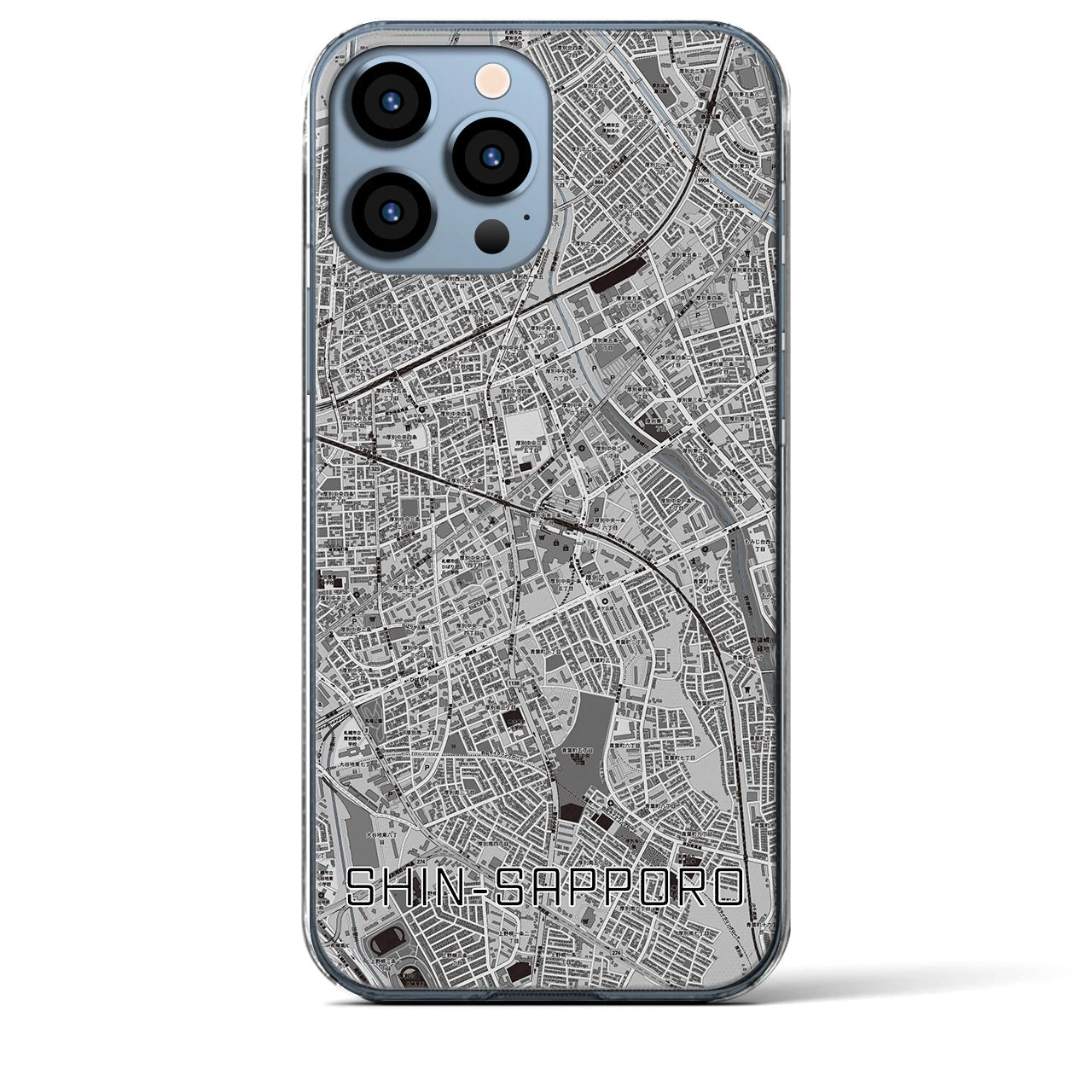 【新札幌(北海道)】地図柄iPhoneケース(クリアタイプ)