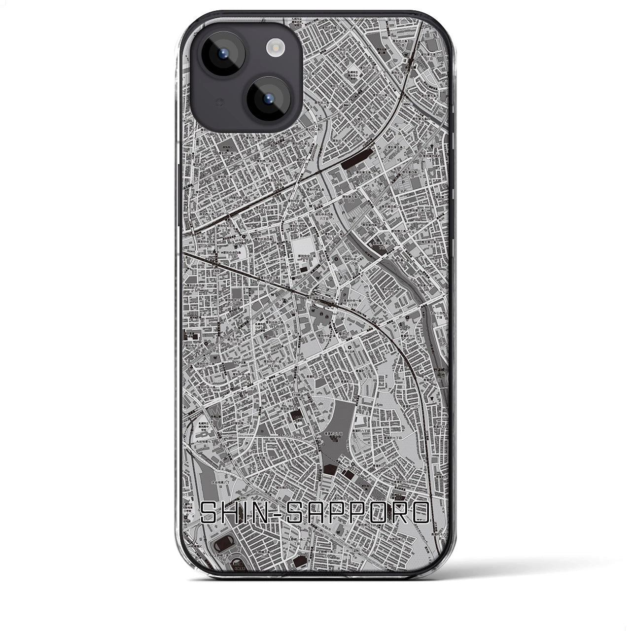 【新札幌(北海道)】地図柄iPhoneケース(クリアタイプ)