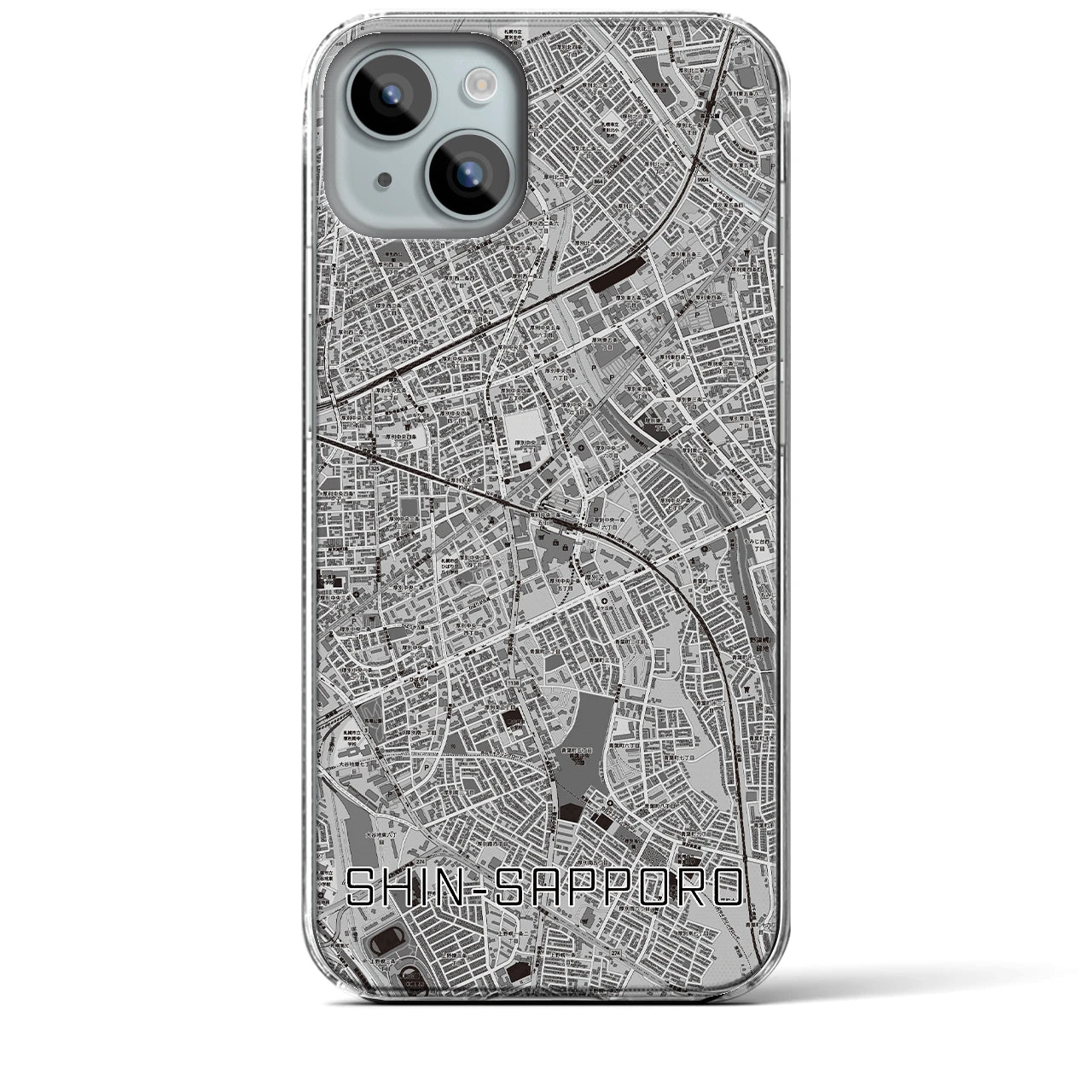 【新札幌(北海道)】地図柄iPhoneケース(クリアタイプ)