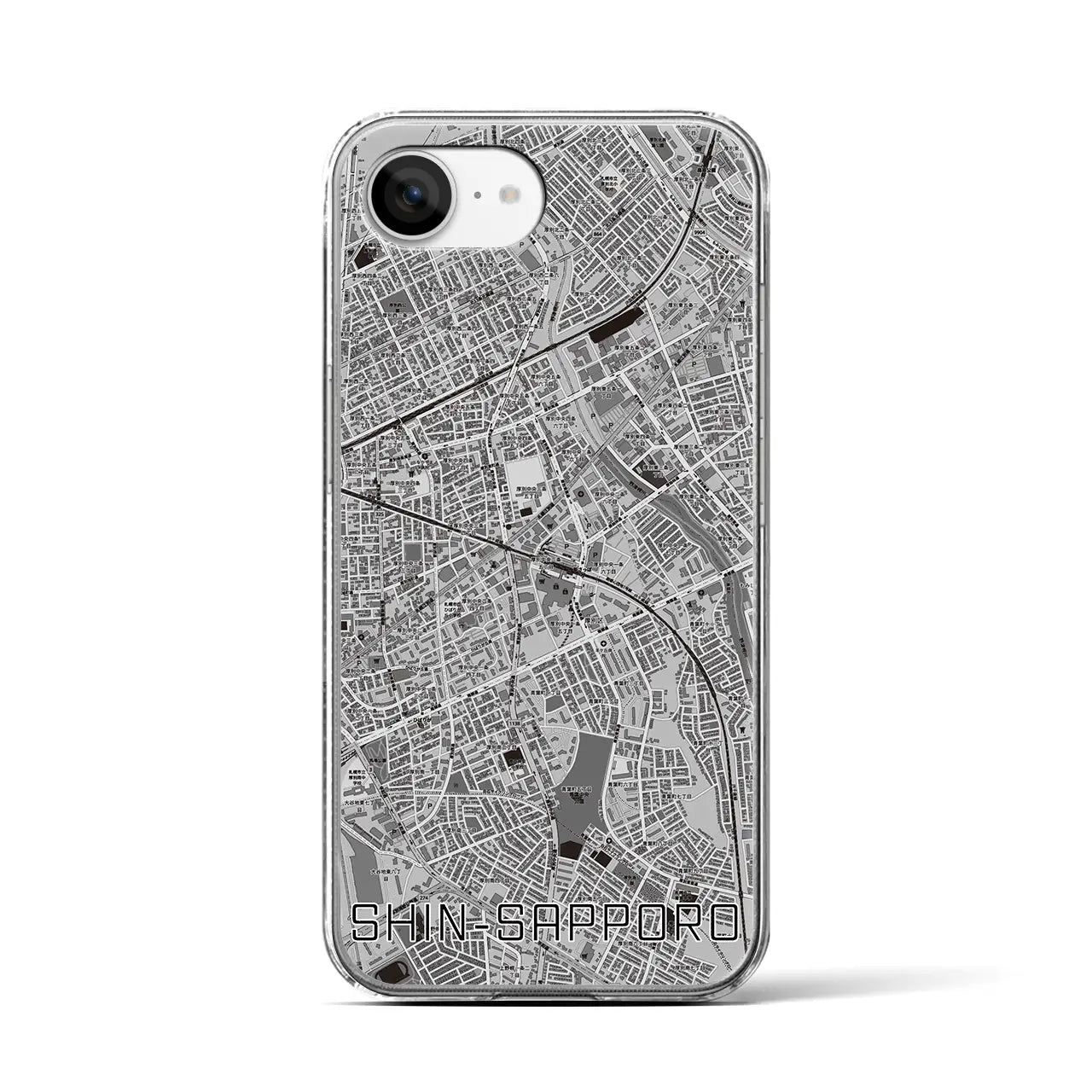 【新札幌(北海道)】地図柄iPhoneケース(クリアタイプ)