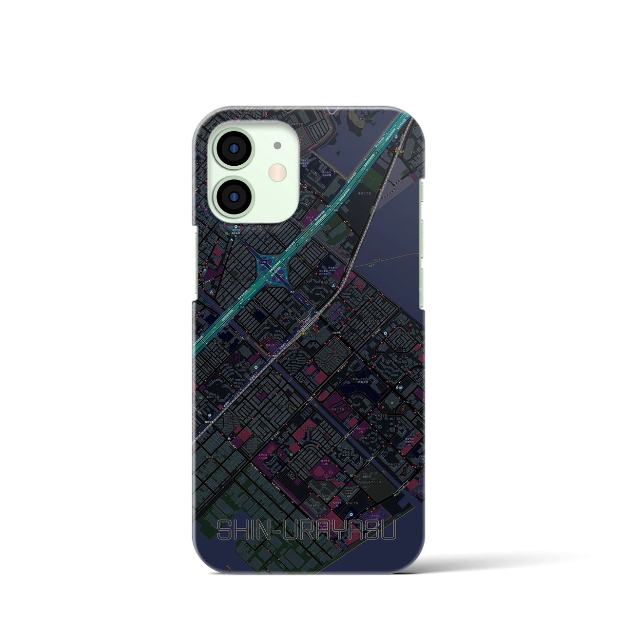 【新浦安(千葉県)】地図柄iPhoneケース(バックカバータイプ)