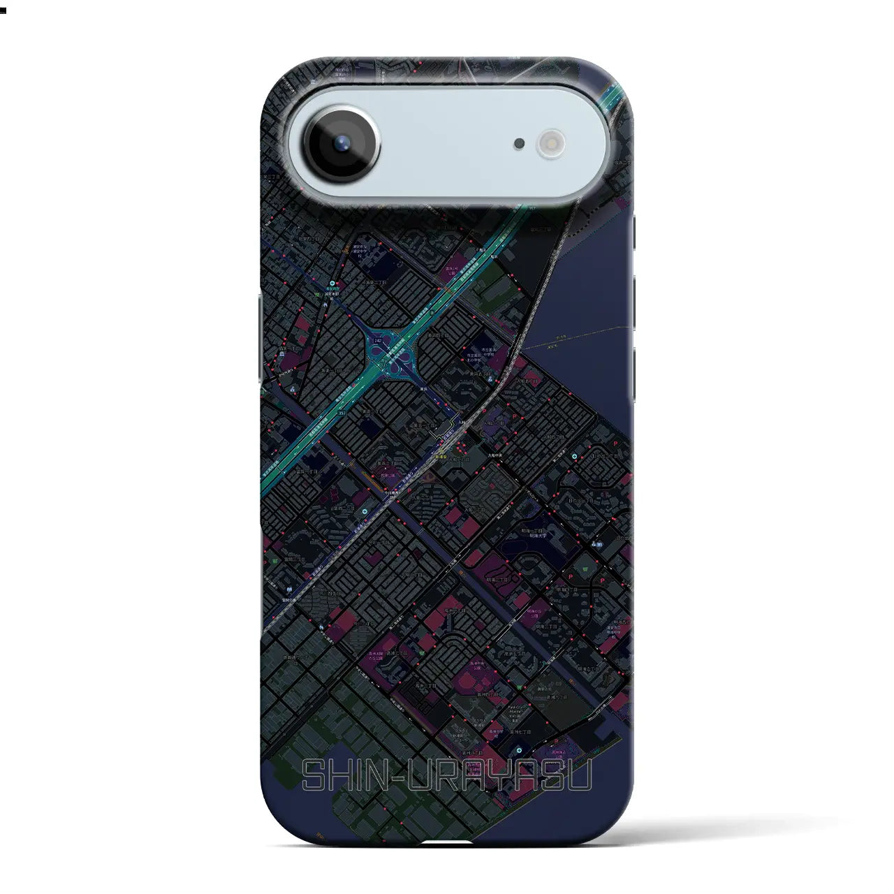 【新浦安(千葉県)】地図柄iPhoneケース(バックカバータイプ)