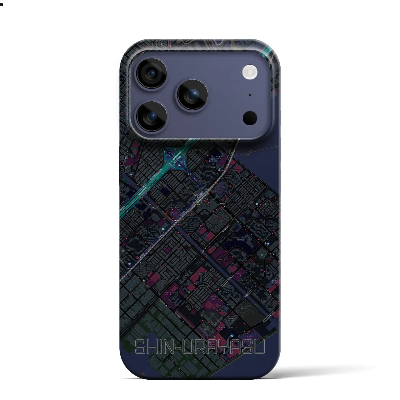 【新浦安(千葉県)】地図柄iPhoneケース(バックカバータイプ)