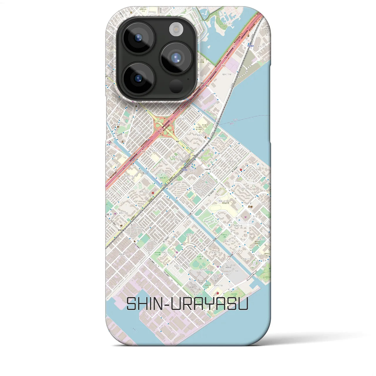 【新浦安(千葉県)】地図柄iPhoneケース(バックカバータイプ)