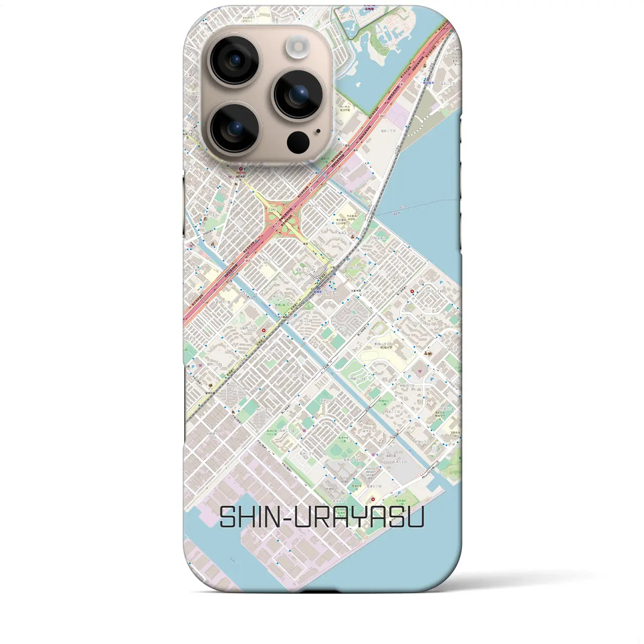 【新浦安(千葉県)】地図柄iPhoneケース(バックカバータイプ)