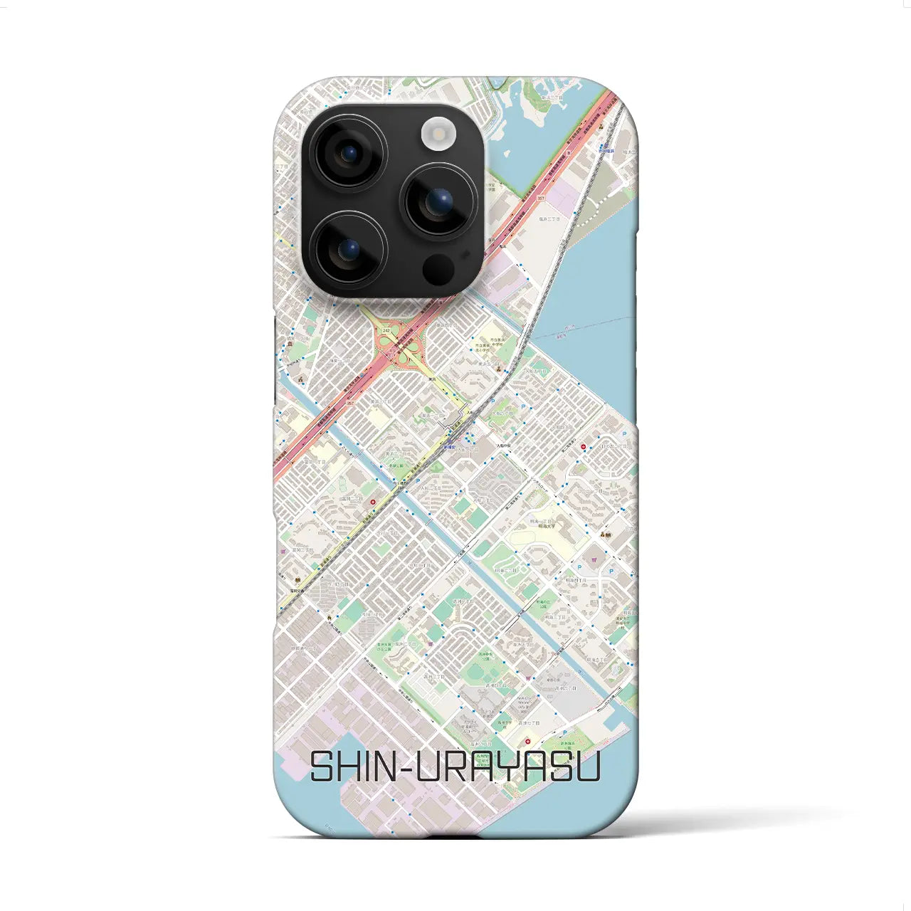 【新浦安(千葉県)】地図柄iPhoneケース(バックカバータイプ)