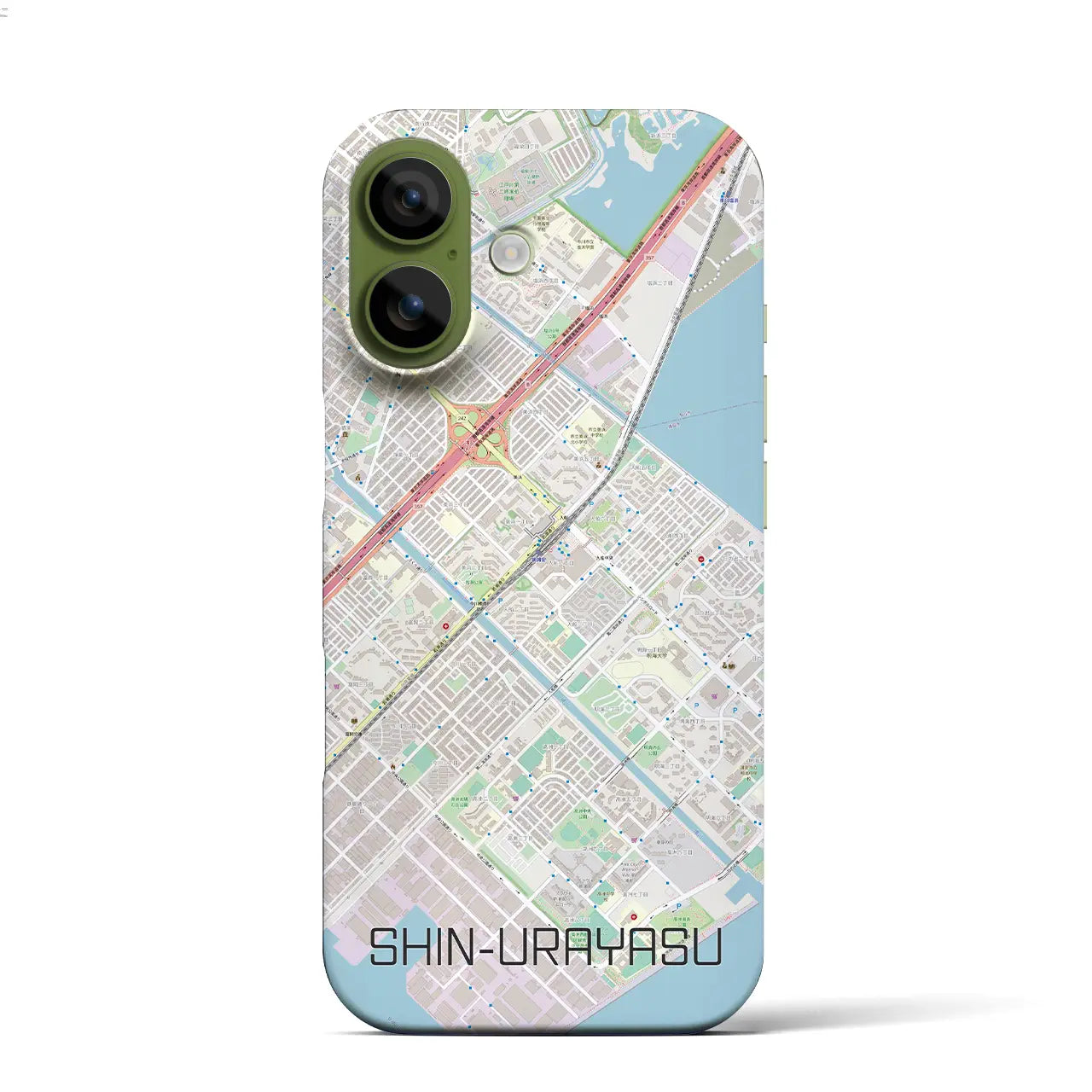 【新浦安(千葉県)】地図柄iPhoneケース(バックカバータイプ)