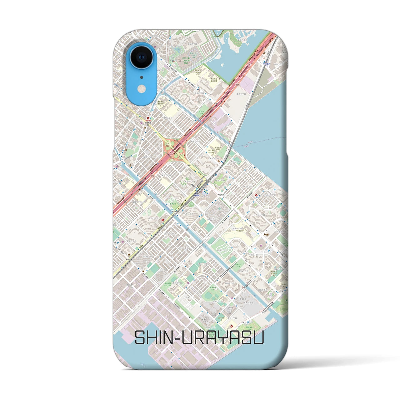 【新浦安(千葉県)】地図柄iPhoneケース(バックカバータイプ)