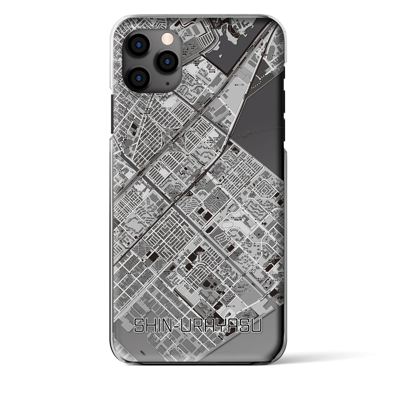 【新浦安(千葉県)】地図柄iPhoneケース(クリアタイプ)