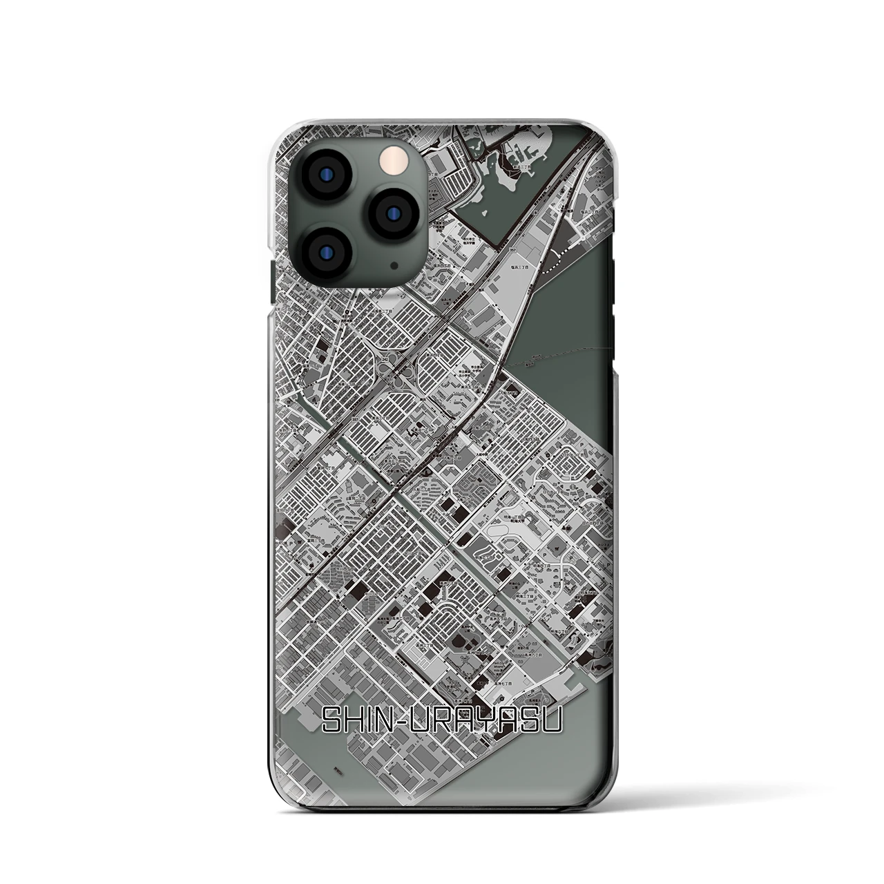 【新浦安(千葉県)】地図柄iPhoneケース(クリアタイプ)