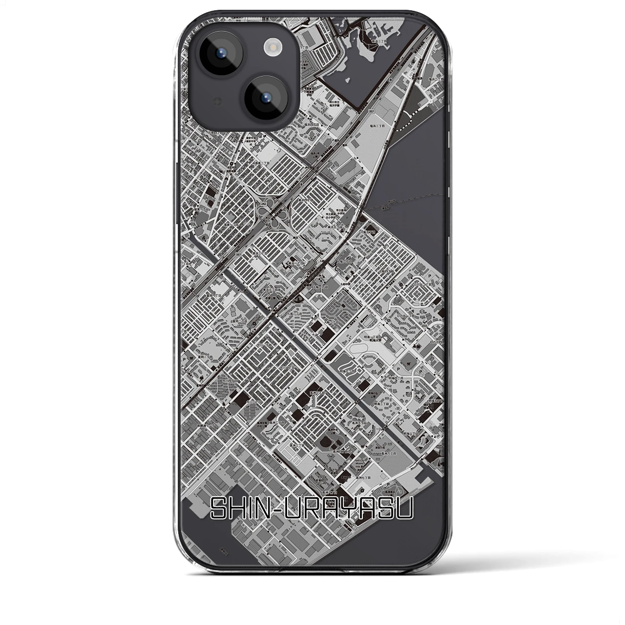 【新浦安(千葉県)】地図柄iPhoneケース(クリアタイプ)