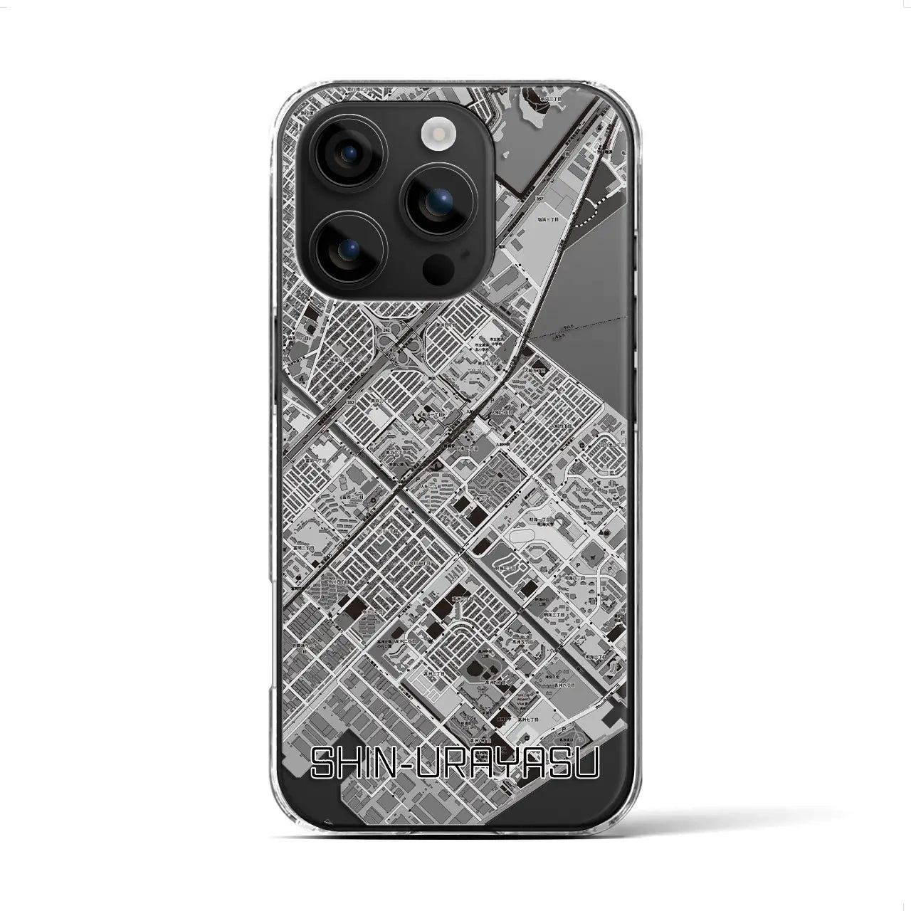 【新浦安(千葉県)】地図柄iPhoneケース(クリアタイプ)