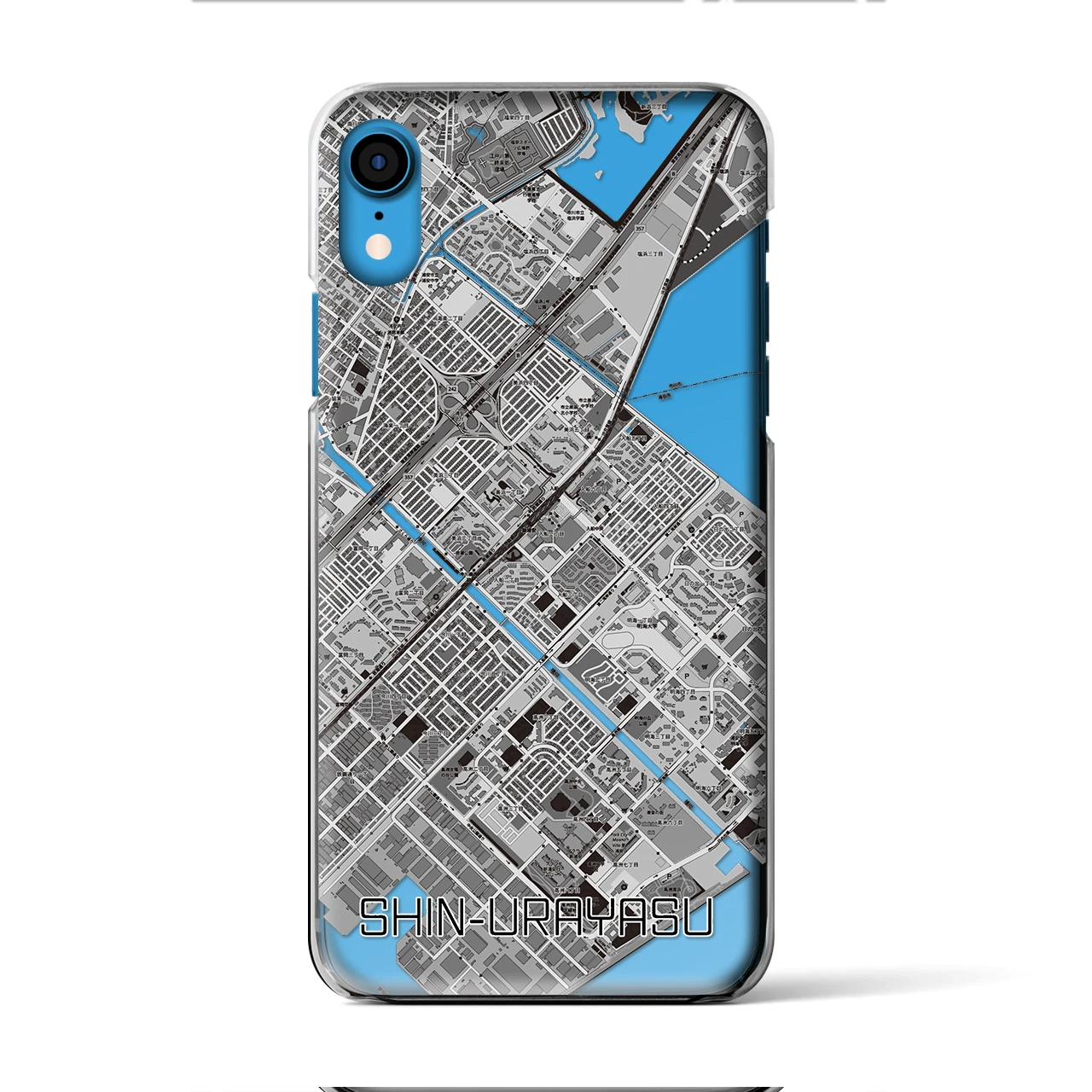 【新浦安(千葉県)】地図柄iPhoneケース(クリアタイプ)