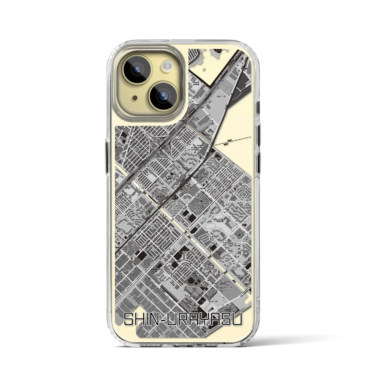【新浦安(千葉県)】地図柄iPhoneケース(MagSafeタイプ)