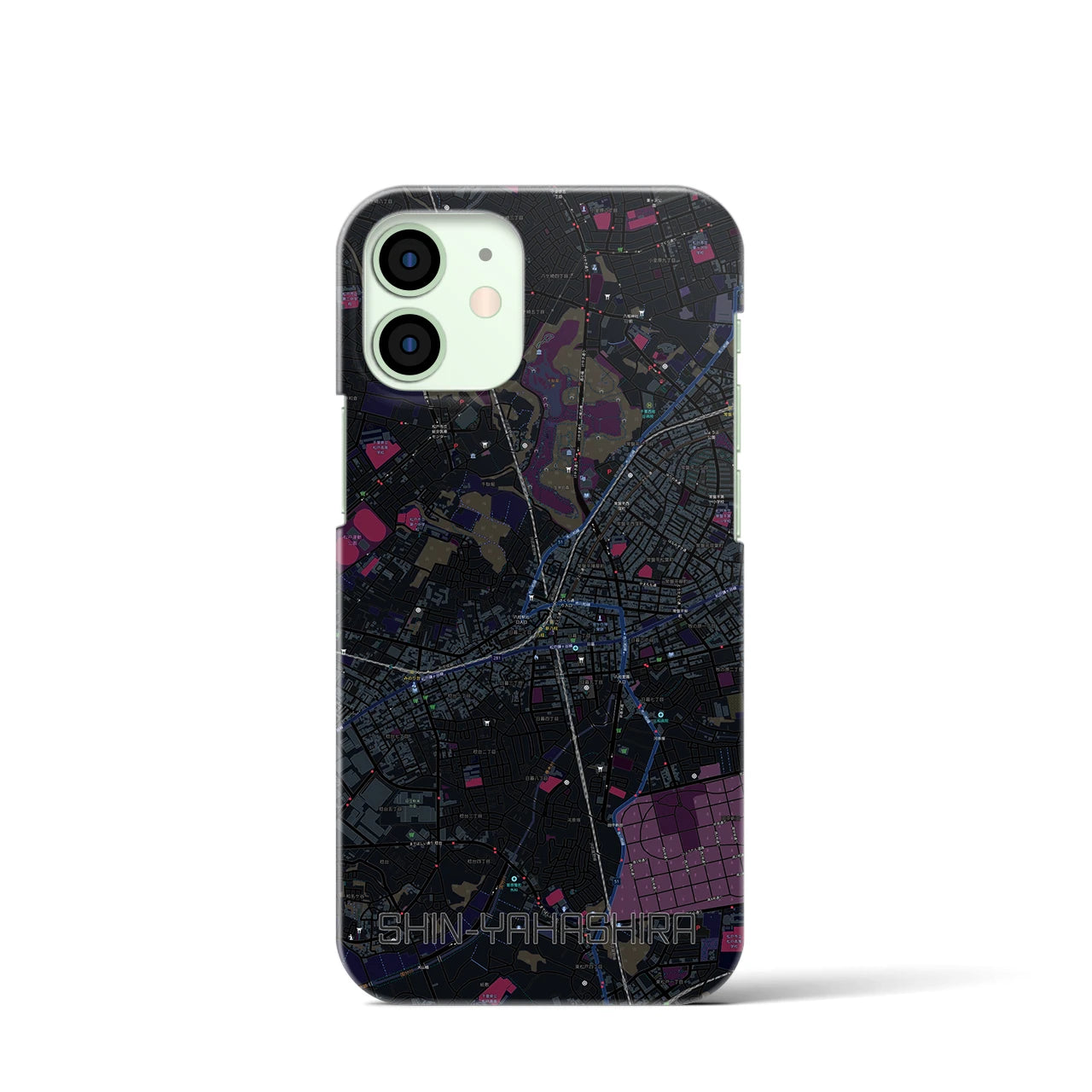 【新八柱(千葉県)】地図柄iPhoneケース(バックカバータイプ)
