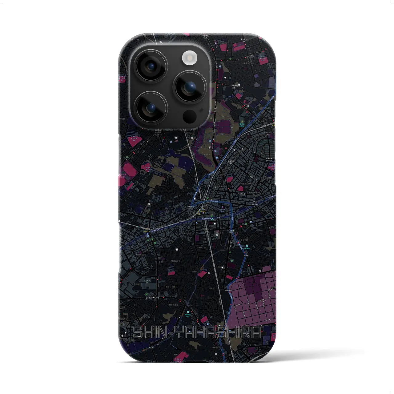 【新八柱(千葉県)】地図柄iPhoneケース(バックカバータイプ)
