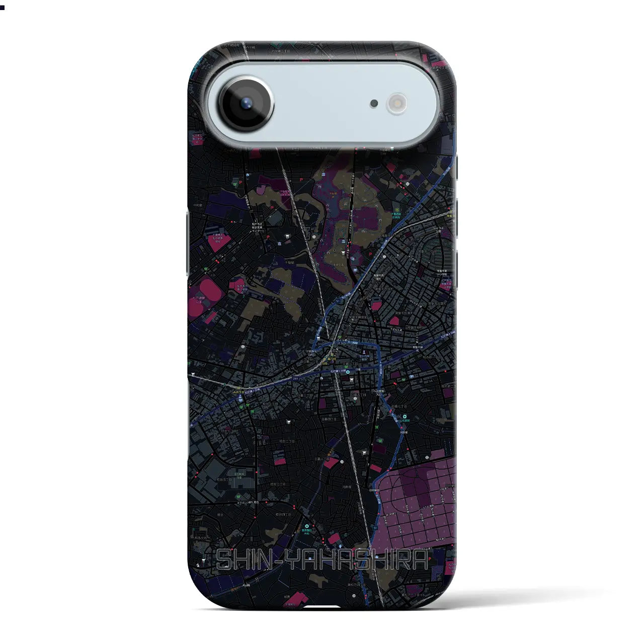 【新八柱(千葉県)】地図柄iPhoneケース(バックカバータイプ)