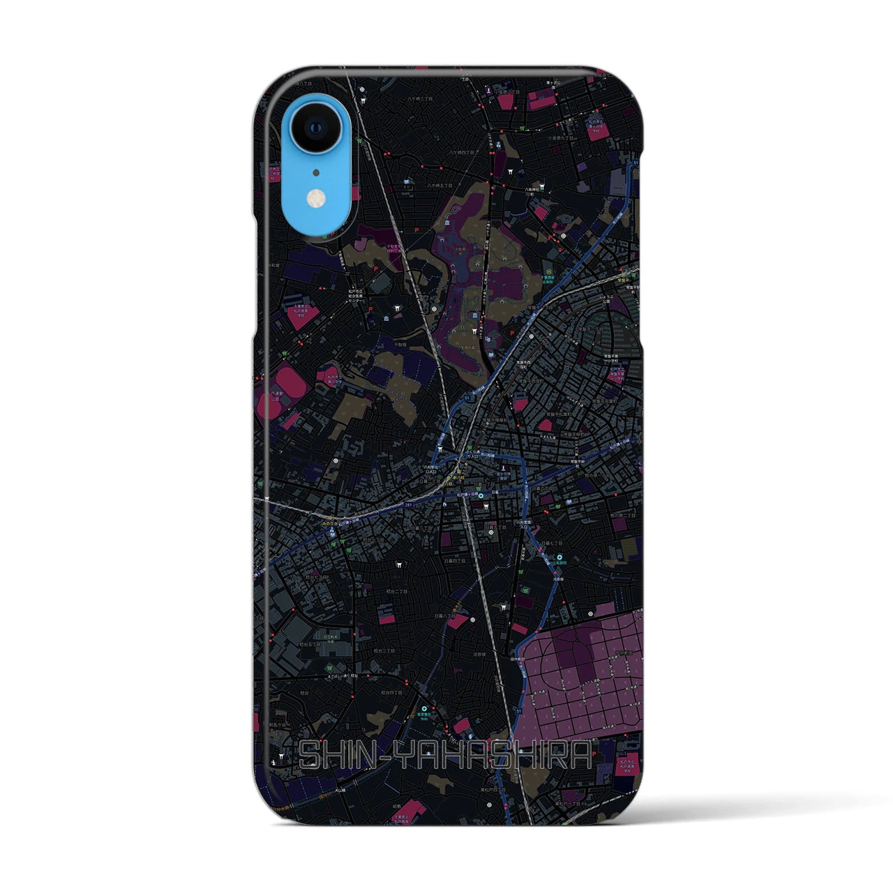 【新八柱(千葉県)】地図柄iPhoneケース(バックカバータイプ)