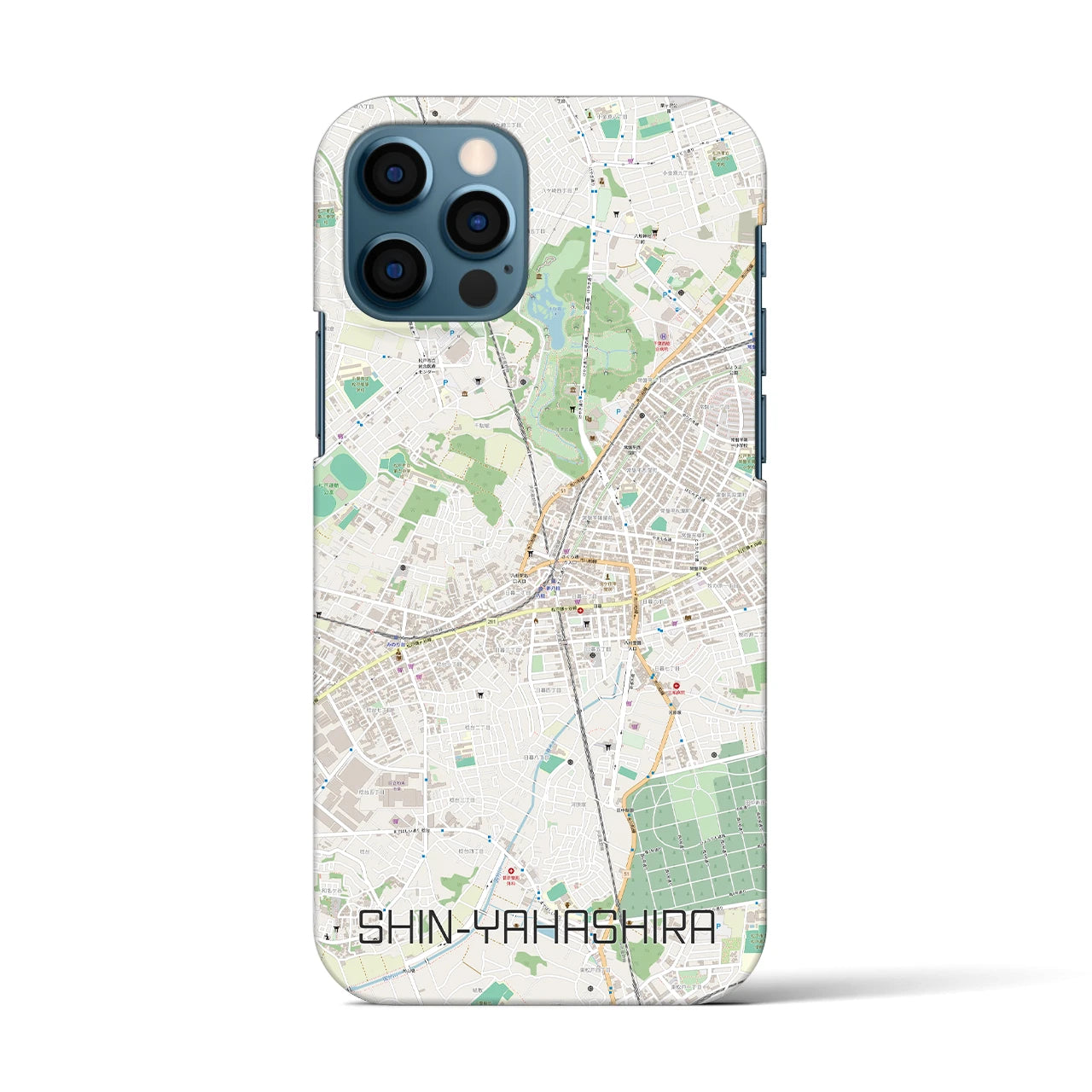 【新八柱(千葉県)】地図柄iPhoneケース(バックカバータイプ)