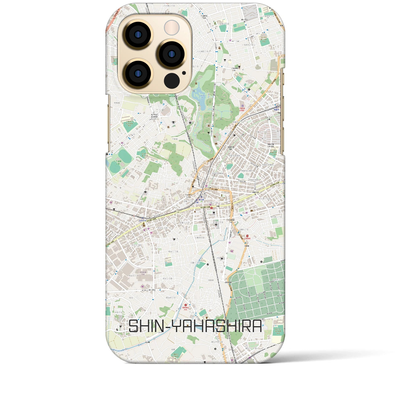 【新八柱(千葉県)】地図柄iPhoneケース(バックカバータイプ)