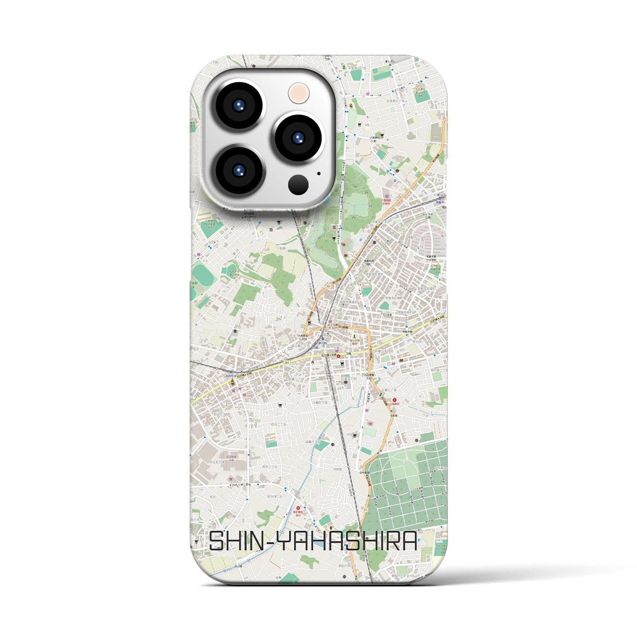 【新八柱(千葉県)】地図柄iPhoneケース(バックカバータイプ)