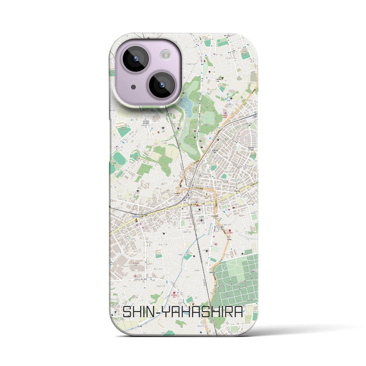 【新八柱(千葉県)】地図柄iPhoneケース(バックカバータイプ)