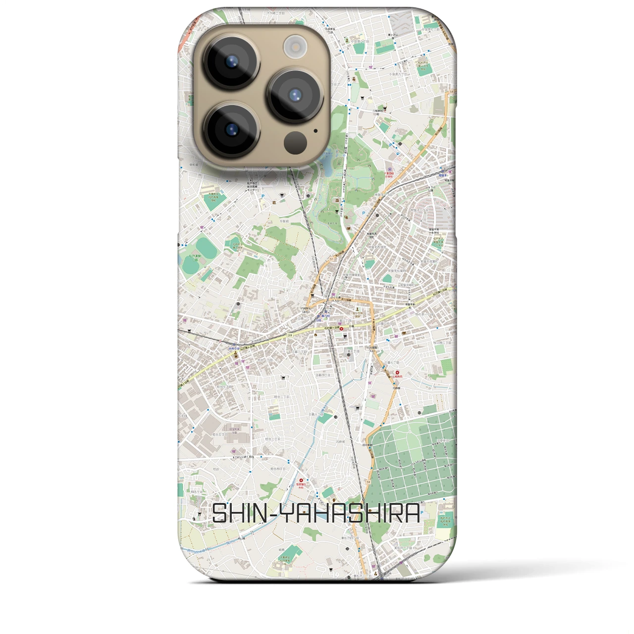 【新八柱(千葉県)】地図柄iPhoneケース(バックカバータイプ)