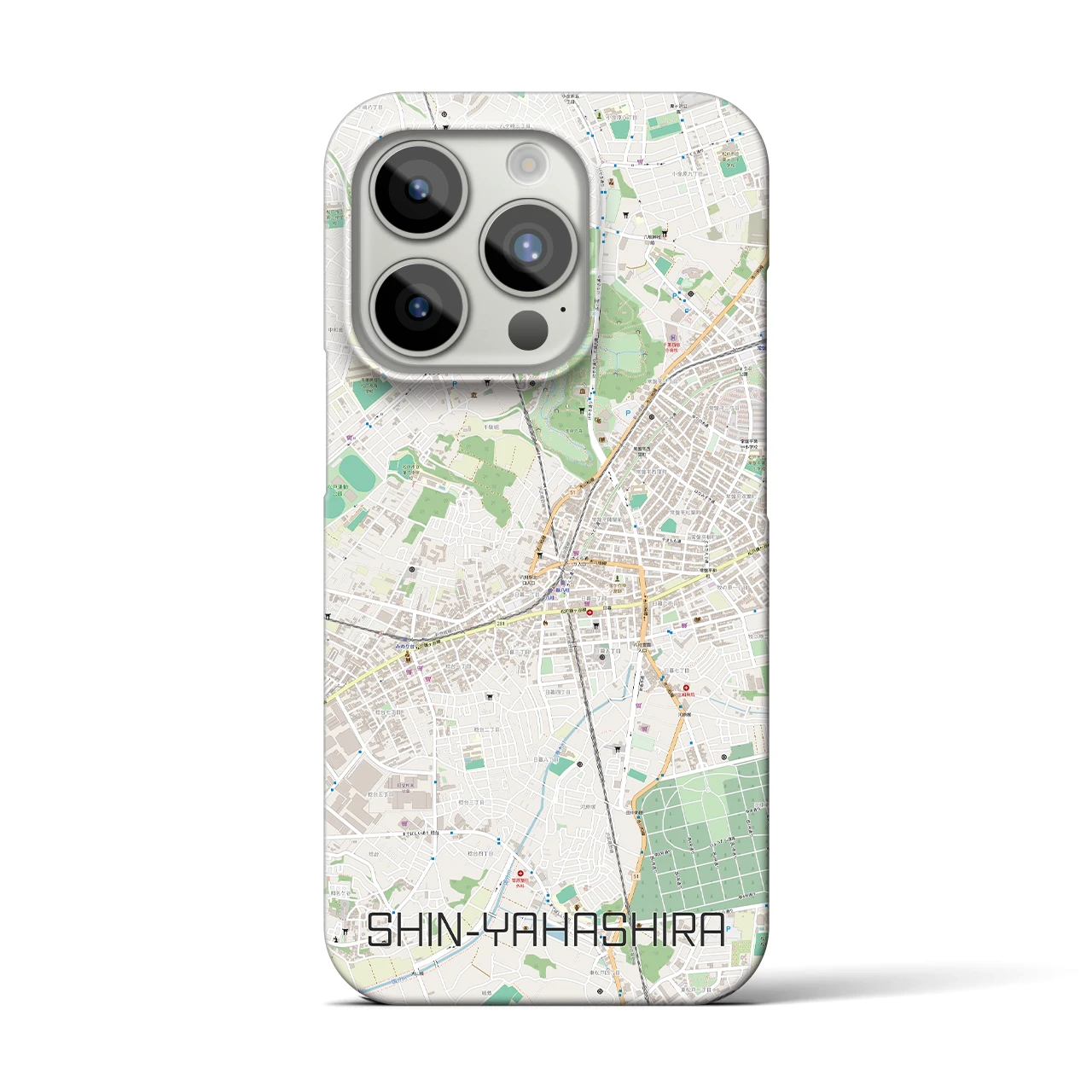 【新八柱(千葉県)】地図柄iPhoneケース(バックカバータイプ)