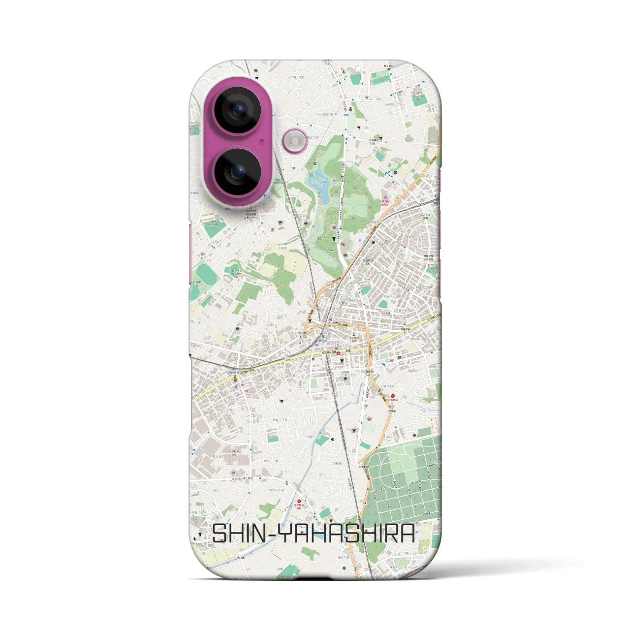 【新八柱(千葉県)】地図柄iPhoneケース(バックカバータイプ)