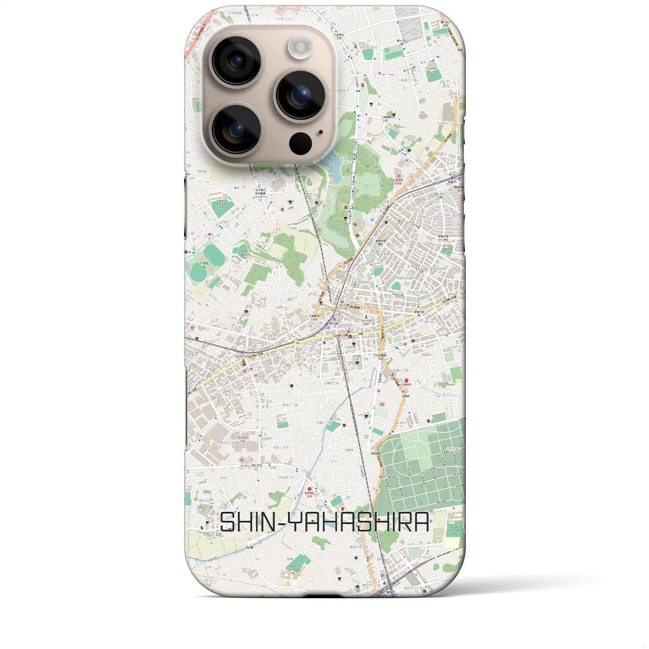 【新八柱(千葉県)】地図柄iPhoneケース(バックカバータイプ)