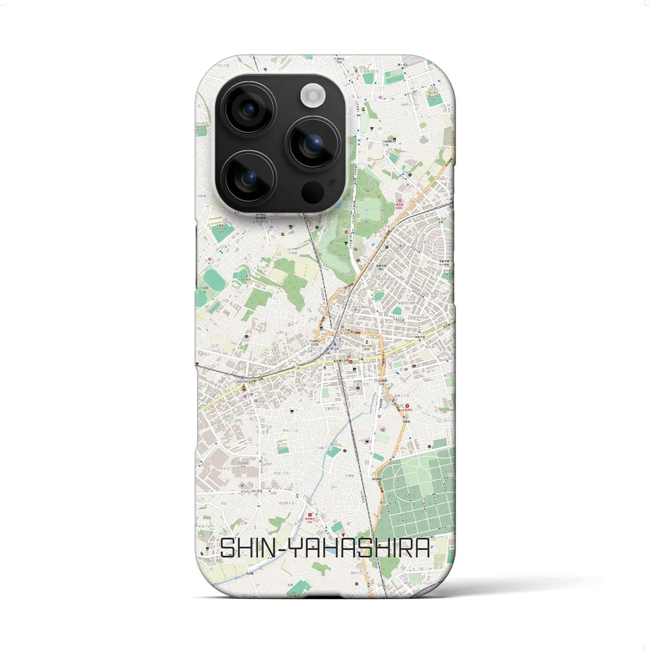 【新八柱(千葉県)】地図柄iPhoneケース(バックカバータイプ)