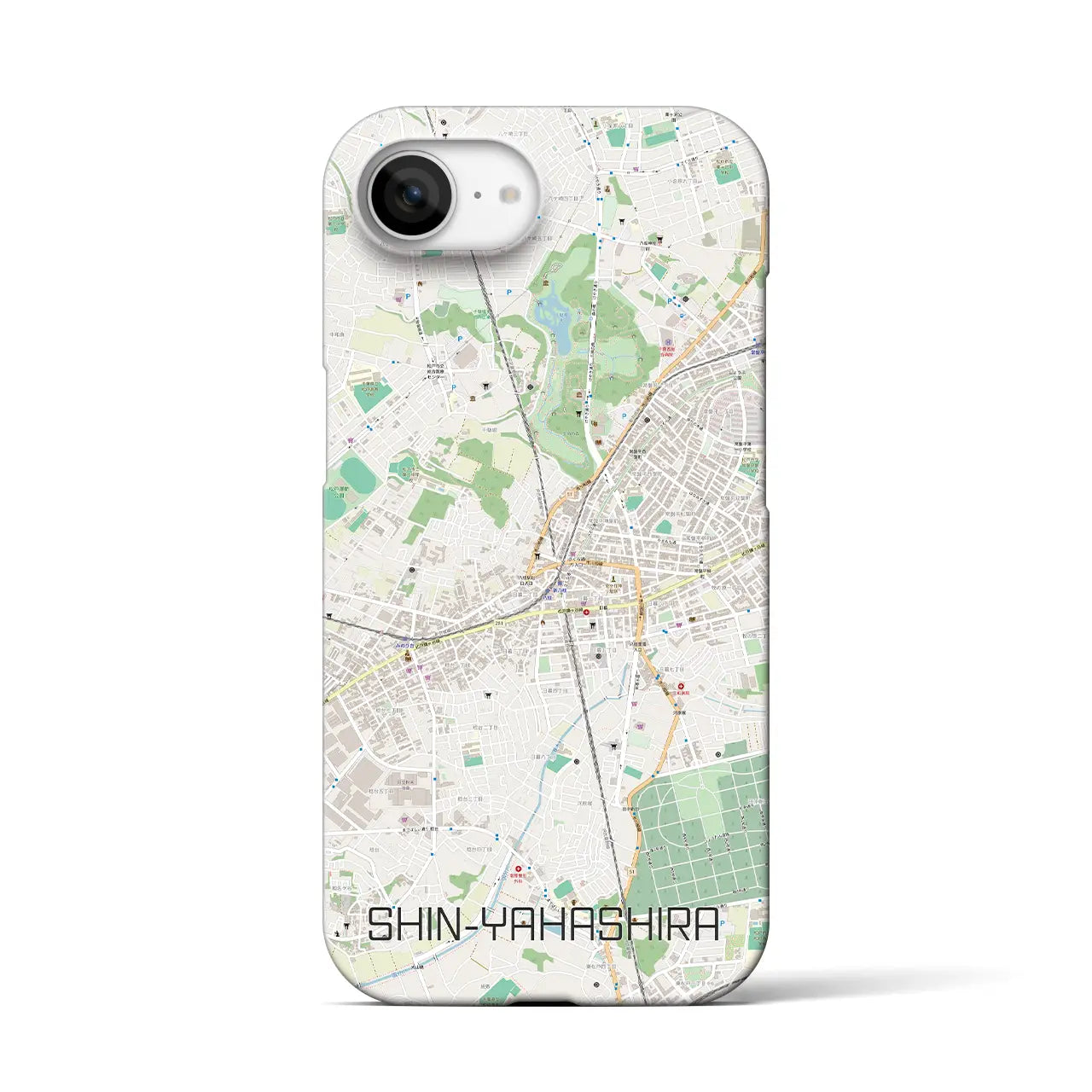 【新八柱(千葉県)】地図柄iPhoneケース(バックカバータイプ)