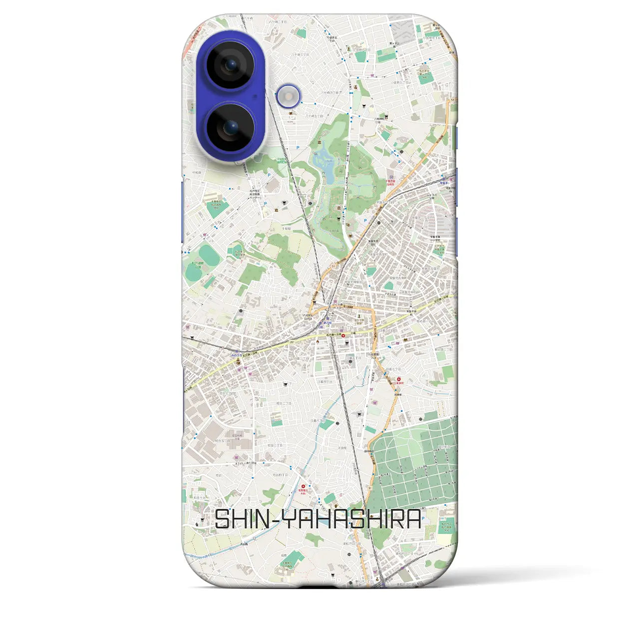 【新八柱(千葉県)】地図柄iPhoneケース(バックカバータイプ)
