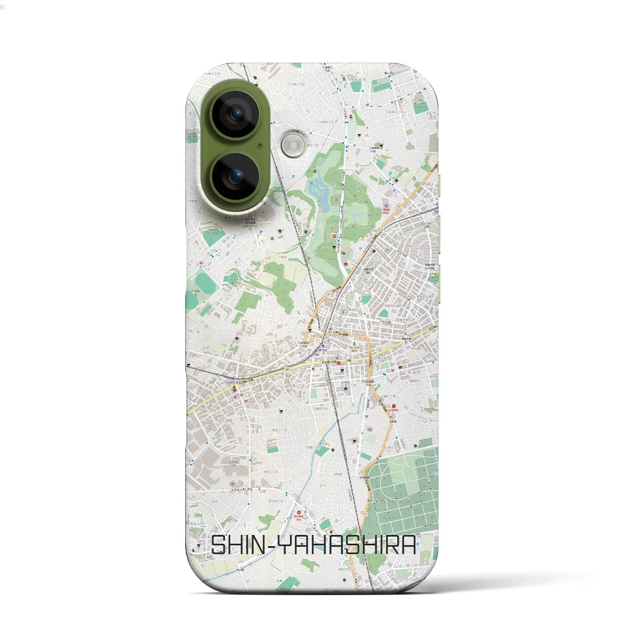 【新八柱(千葉県)】地図柄iPhoneケース(バックカバータイプ)