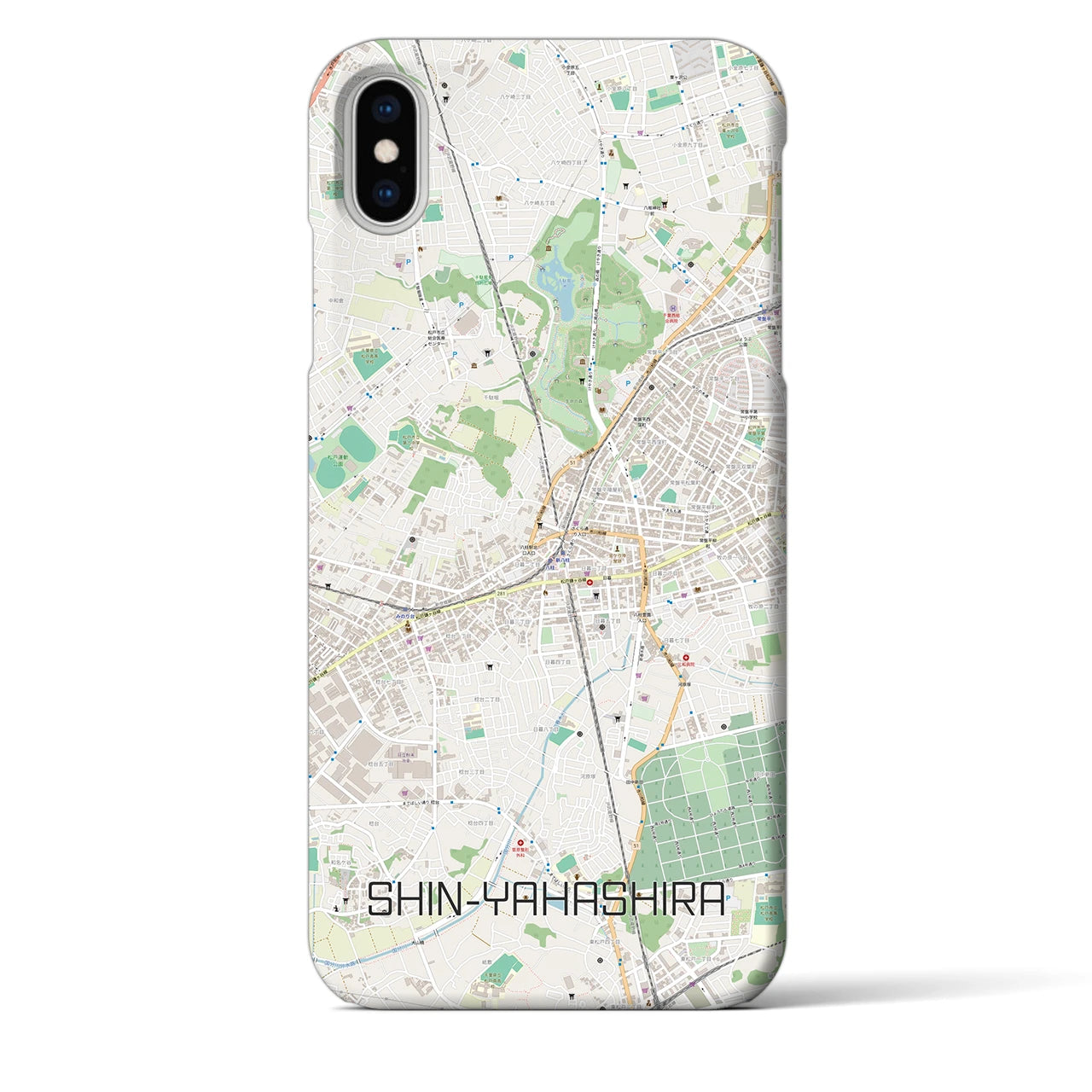 【新八柱(千葉県)】地図柄iPhoneケース(バックカバータイプ)