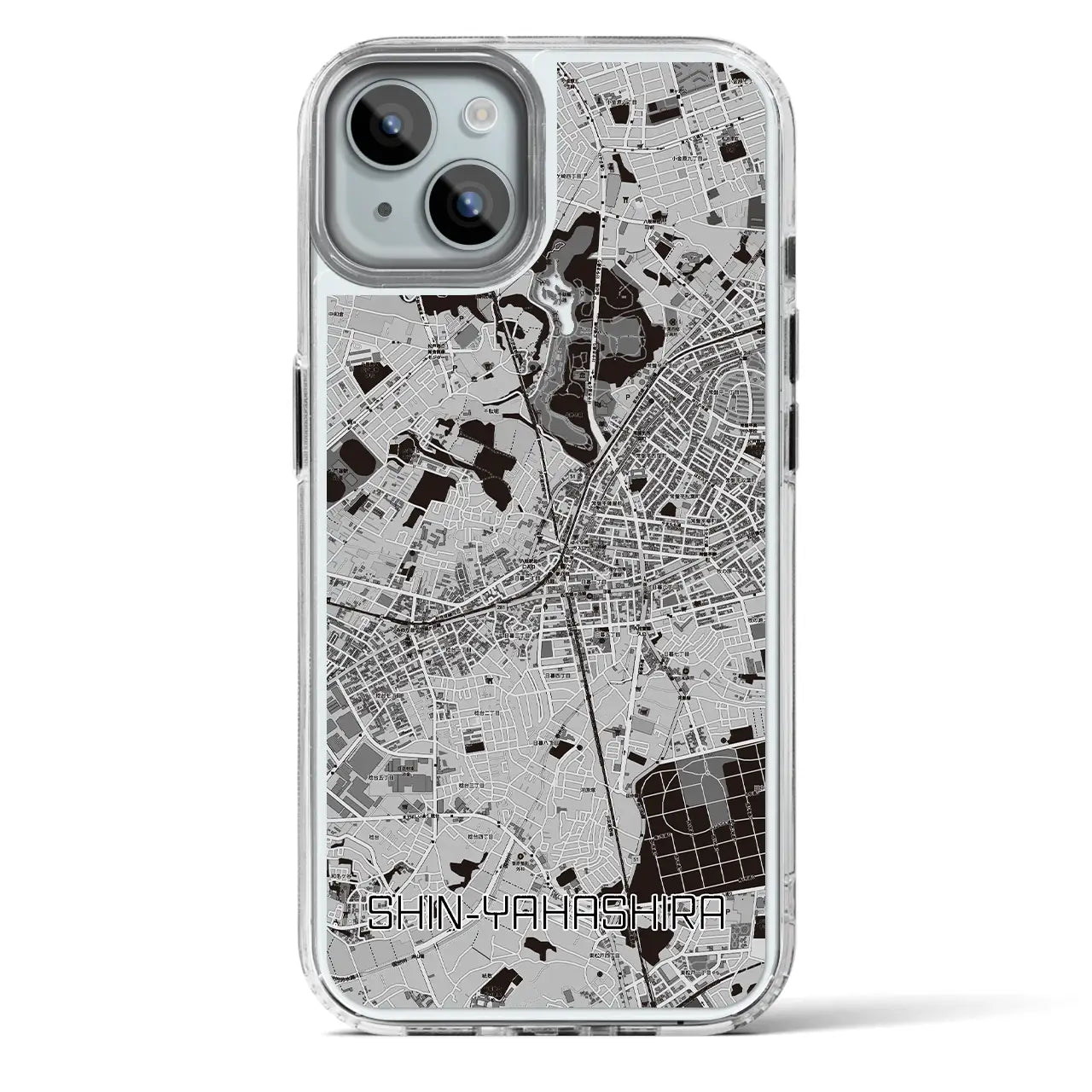 【新八柱(千葉県)】地図柄iPhoneケース(MagSafeタイプ)