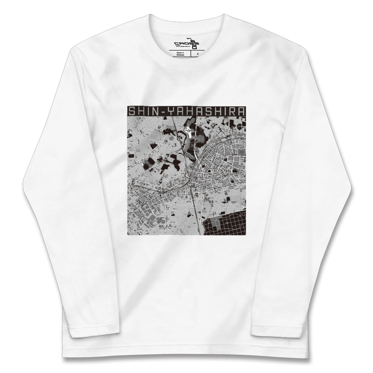 【新八柱(千葉県)】地図柄ロングスリーブTシャツ