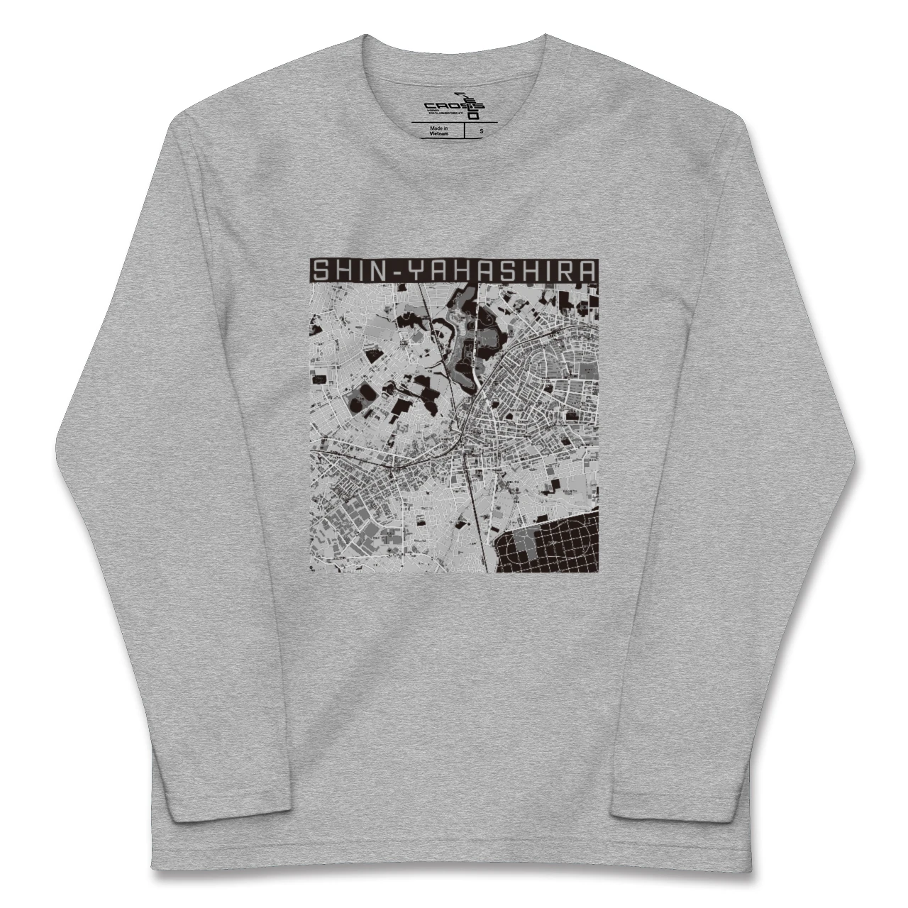 【新八柱(千葉県)】地図柄ロングスリーブTシャツ